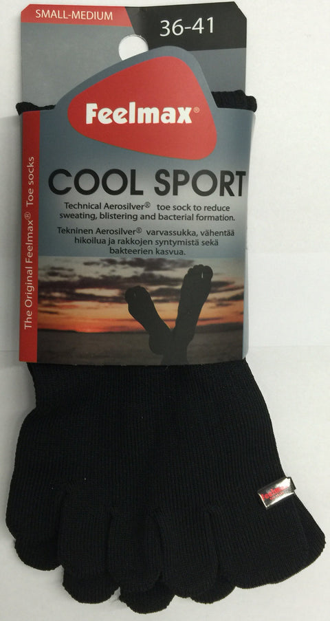Coolsport Heel Black, tåstrumpor
