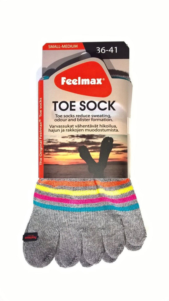 Feelmax - Basic grå häl flerfärgade ränder