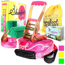 15 m Slackline med träningslina och häfte