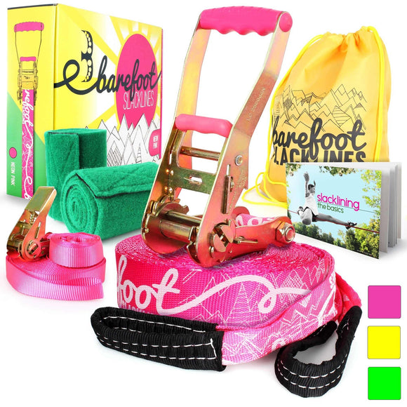 15 m Slackline med träningslina och häfte