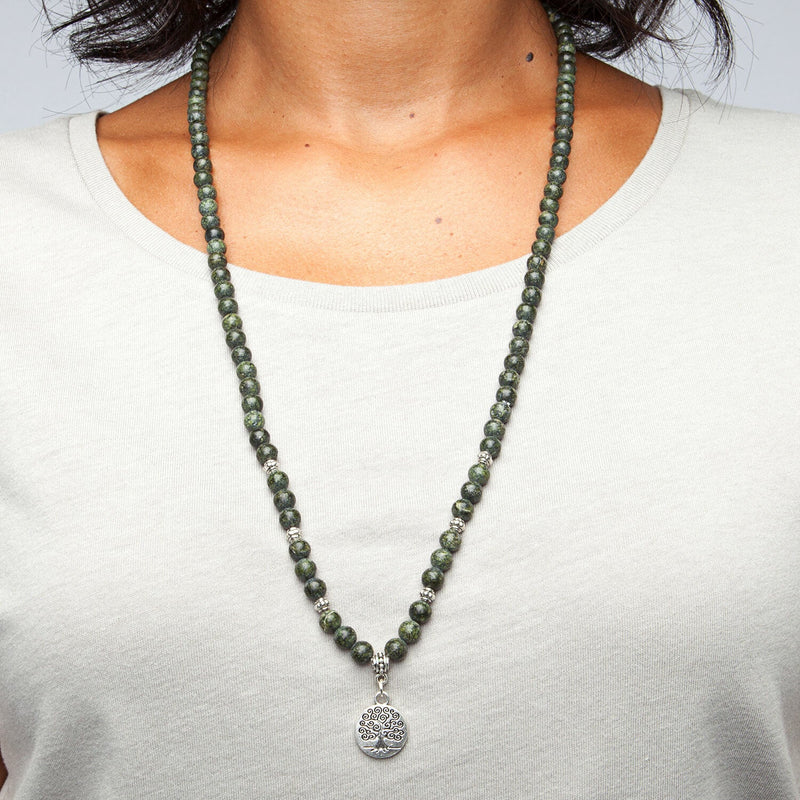 Mala Long Armband, Green Serpentine (modesmycken)