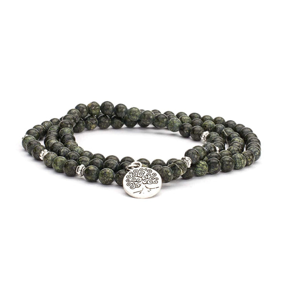 Mala Long Armband, Green Serpentine (modesmycken)