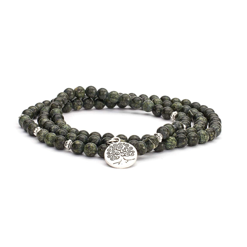 Mala Long Armband, Green Serpentine (modesmycken)