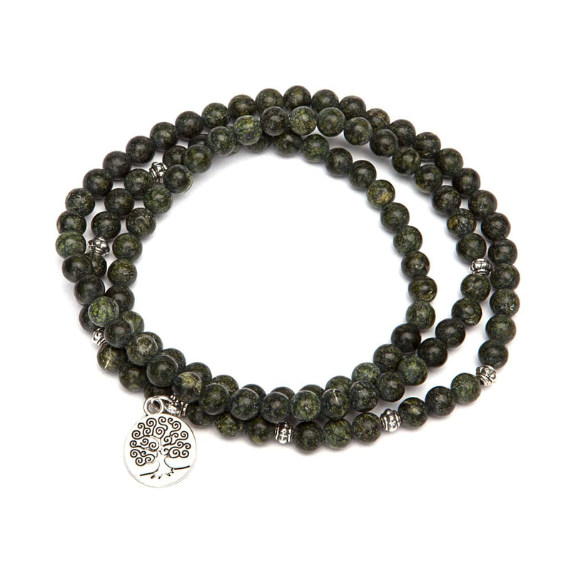 Mala Long Armband, Green Serpentine (modesmycken)