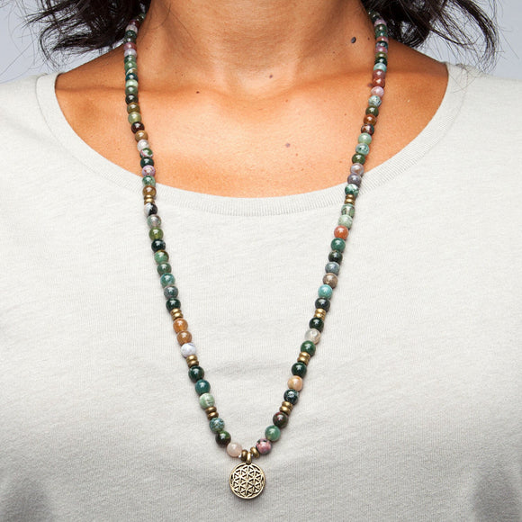 Mala långt armband, indisk agat