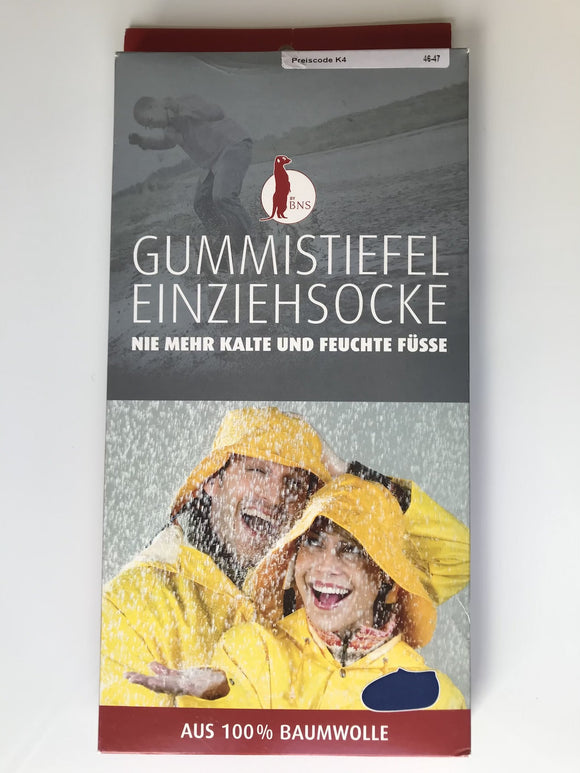 Wellington - Stövelstrumpor 100% bomull, blå (storlek 40-47)