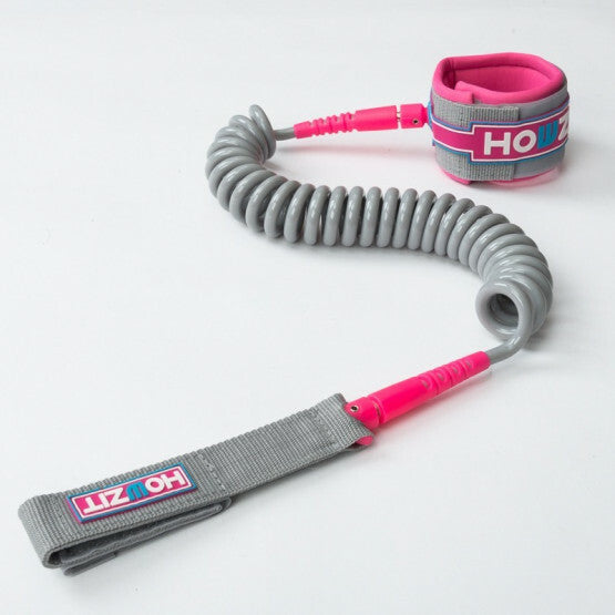HowZit Leash Coil 9' SILVER/ROSA