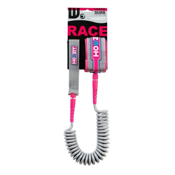 HowZit Leash Coil 9' SILVER/ROSA