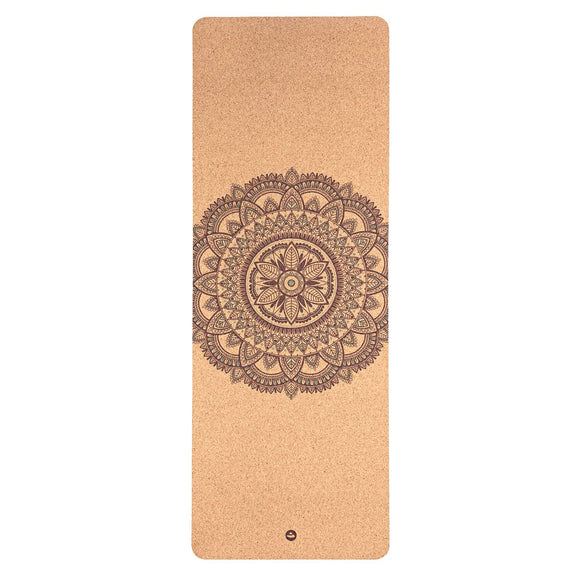 Yogamatta Kork, MANDALA tvåfärgad, 4 mm
