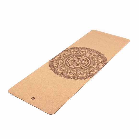 Yogamatta Kork, MANDALA tvåfärgad, 4 mm