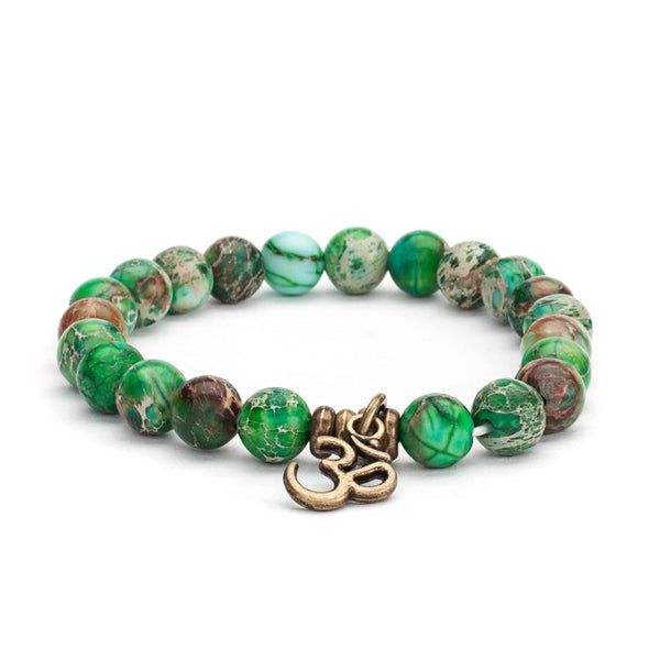 Mala armband - Grön Imperial Turkos, L storlek