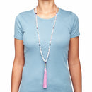 Mala - Rosenkvarts och ametist, 108 pärlor