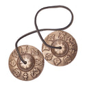 Tibetanska cymbaler med ornament, 7,5 cm