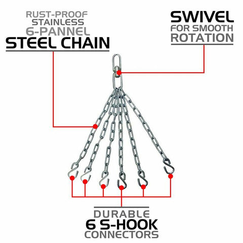 6-krokar boxningssäckskedja