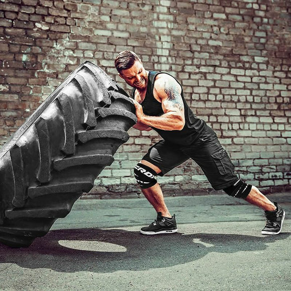 Knäkompressionslinda för styrkelyft