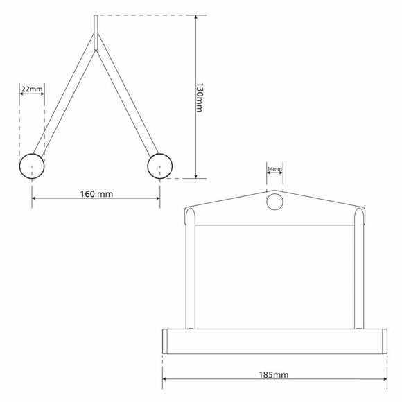 Triangulärt handtag för kabeldragning