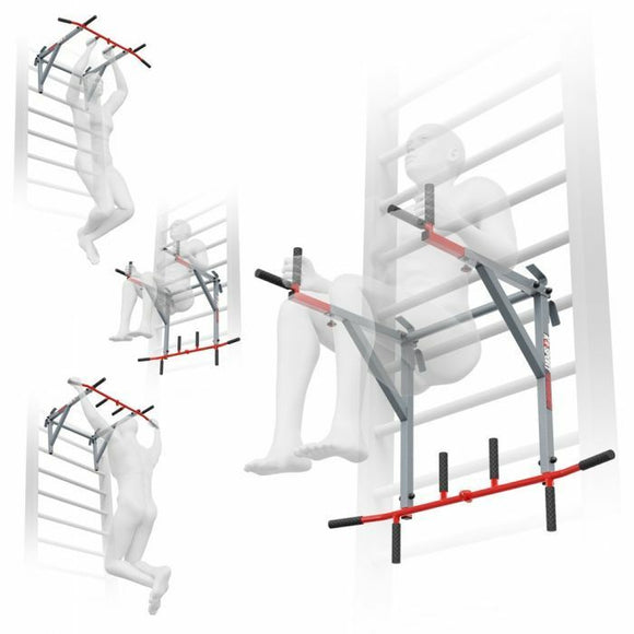 Chin-up/triceps dip/bukställ för gymnastikstegar