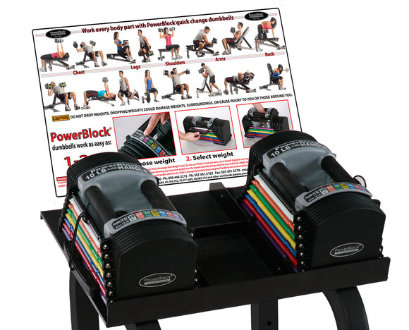 U50 klubbset 2,5-22,5 kg inkl. Stativ och affisch