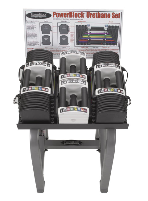 U90 klubbset 2,5-40 kg inkl. stativ och affisch
