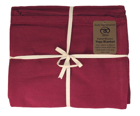 Handvävd yogafilt i bomull