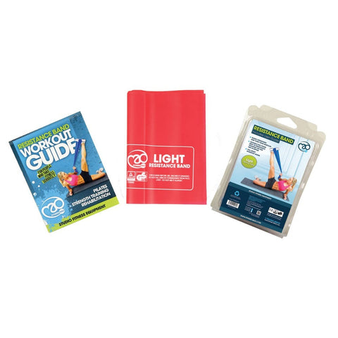 Motståndsband, Lätt, 150 x 15 cm & Guide