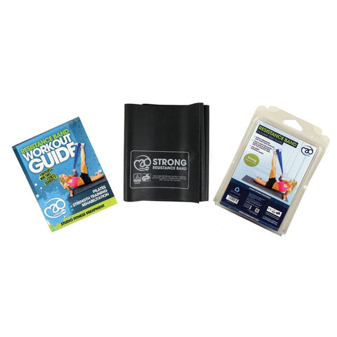 Motståndsband, starkt, 150 x 15 cm & guide