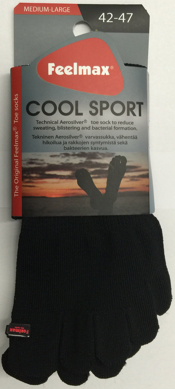 Coolsport Heel Black, tåstrumpor