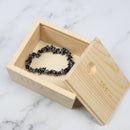 Obsidian Chip armband