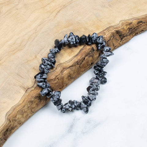 Obsidian Chip armband