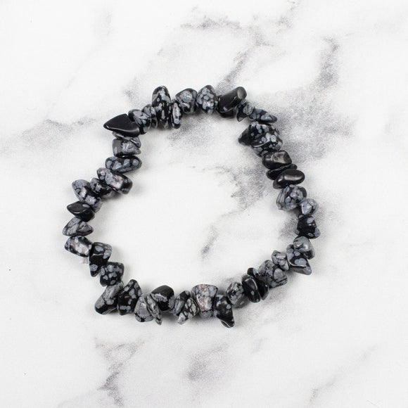 Obsidian Chip armband