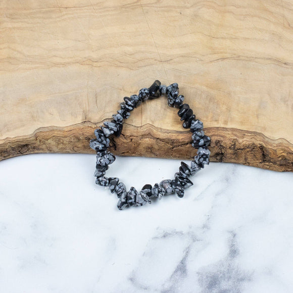 Obsidian Chip armband