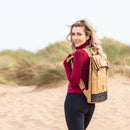 Ryggsäck gjord av återvunnet papper