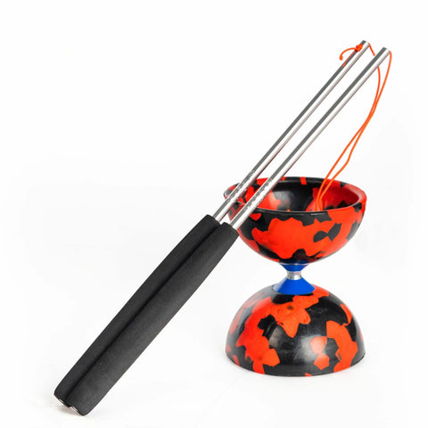 Jester Diabolo Set, handstycke i aluminium