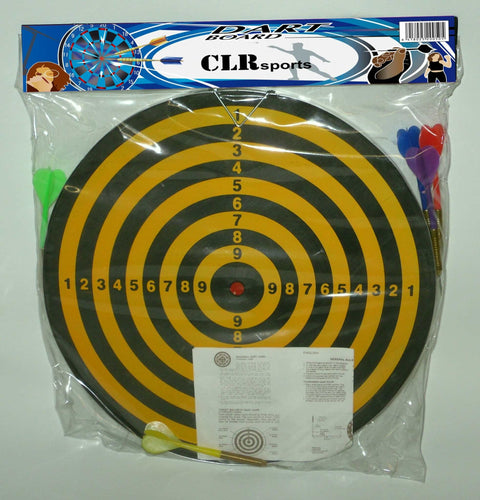 Dubbelsidig darttavla och 5 pilar