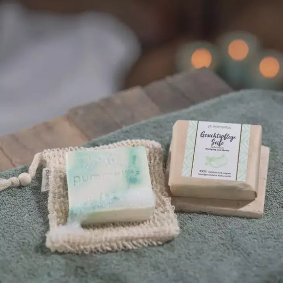 Rengörande ansiktstvål, äpple och mynta