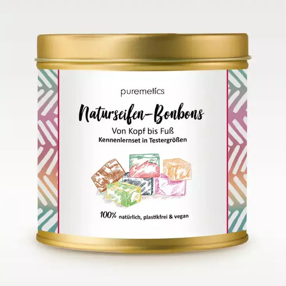 6 mini tvål, testbox