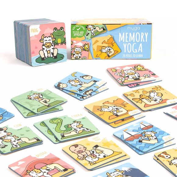 Memory Yoga spel för barn