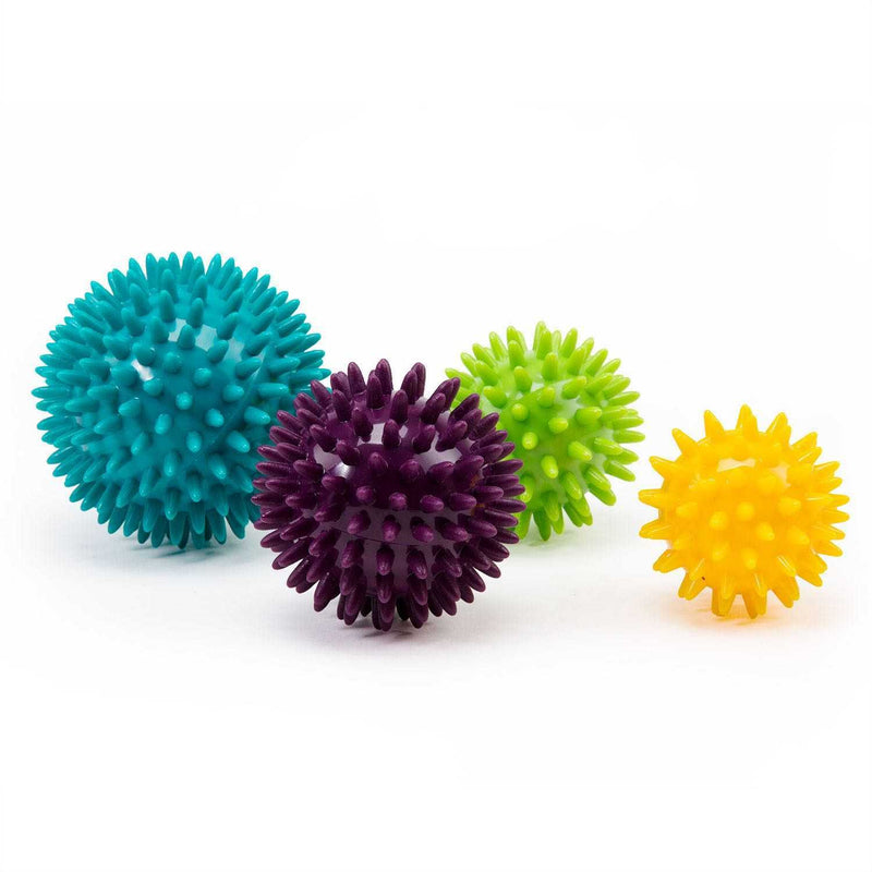 Set med 4 spetsiga massagebollar