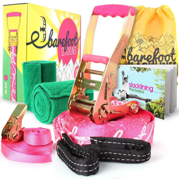 18 m Slackline med träningslina och häfte