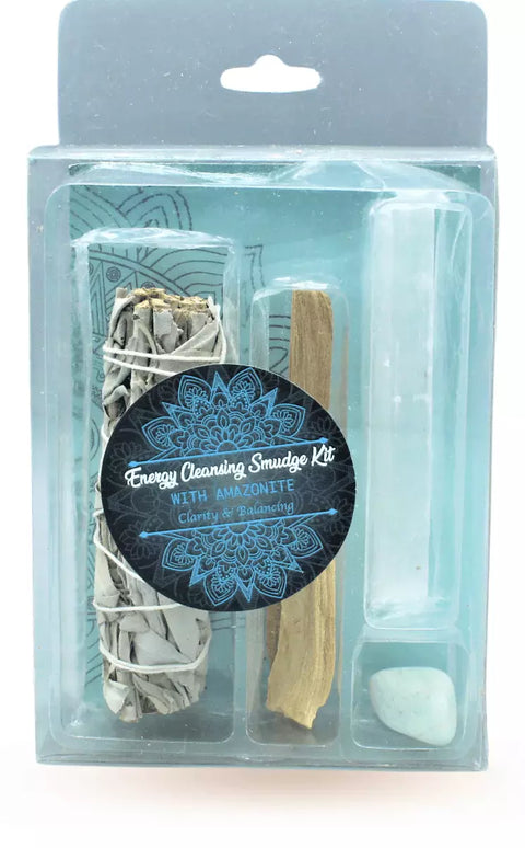 Energy Cleansing Smudge Kit, Amazonite