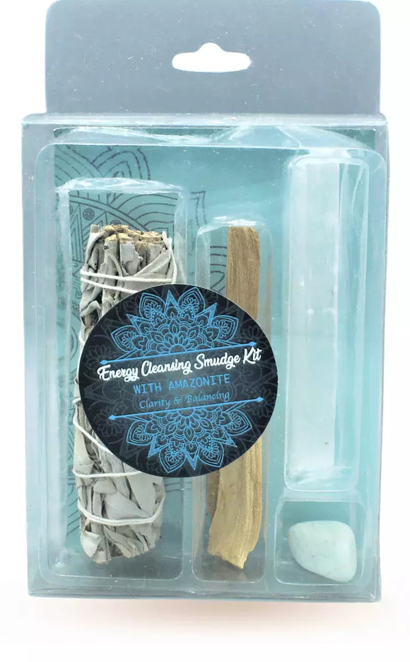 Energy Cleansing Smudge Kit, Amazonite