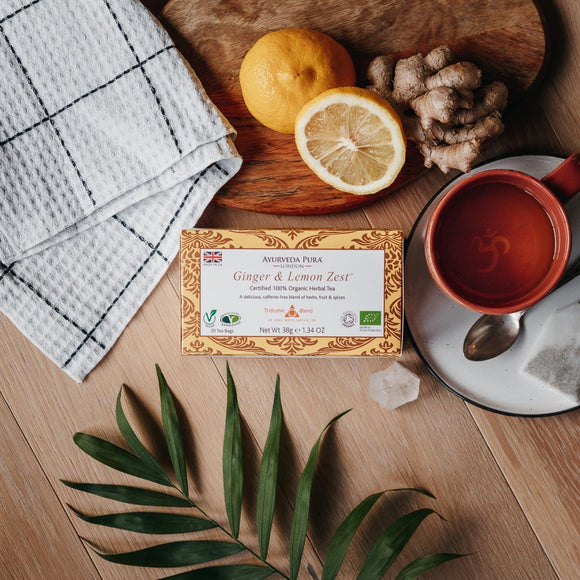 Ayurveda te, ingefära och citronskal