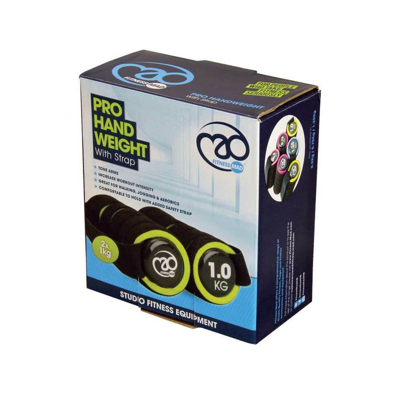 Pro Hantel, 2 x 1 kg, grön