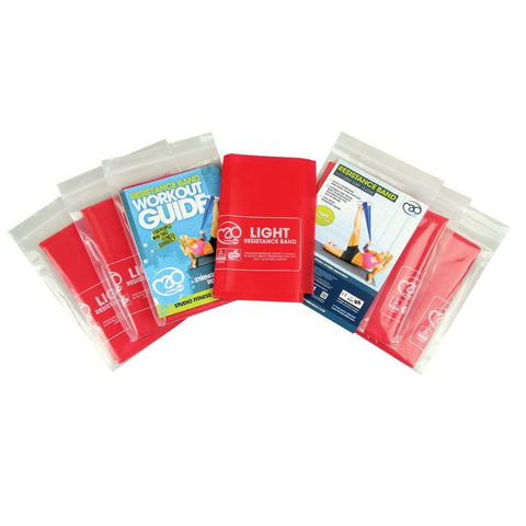 Motståndsband, Lätt, 150 x 15 cm, 10 st & Guide