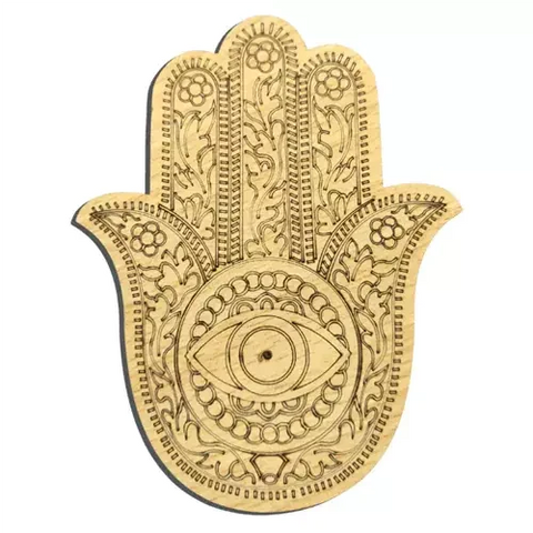 Rökelsebrännare, Hamsa hand 30 x 25 cm, set om 2